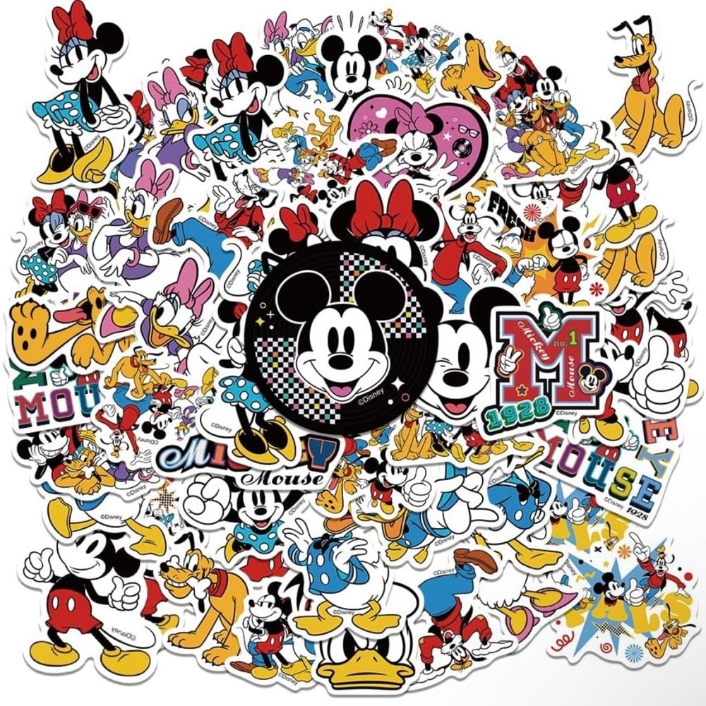 50 Disney Vibrant Mickey Mouse and Friends Sticker Collection
